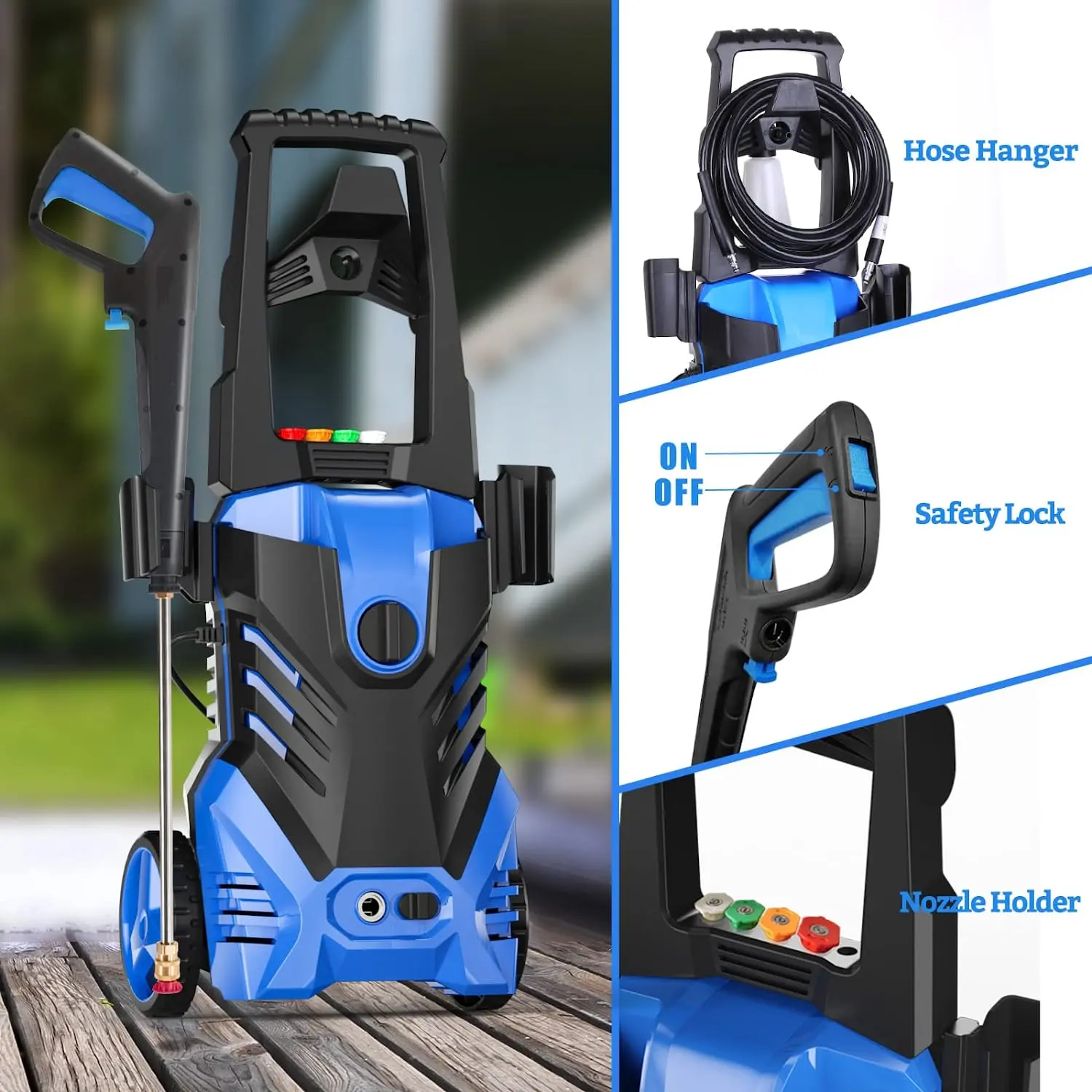 EVEAGE Powerful Electric Pressure Washer – 3500 PSI 2.5 GPM Electric Power Washer