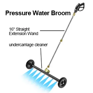 16 18 24 Pressure Washer Undercarriage Surface Cleaner Water Broom Car  Chassis Floor Earth Wash 1/4 Quick Connector Karcher